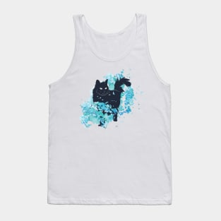 Cat In Flowers Tank Top